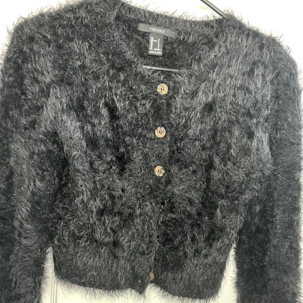 Fuzzy black sweater, cute, trendy for fall, warm and stylish